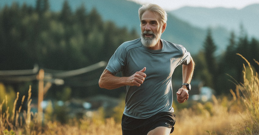 Middle Aged Man Running