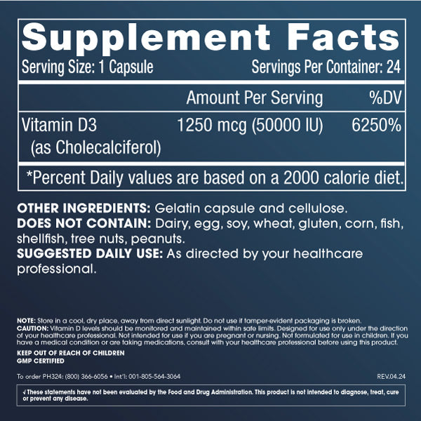 
                  
                    Vitamin D3 Extreme Supplement Facts
                  
                