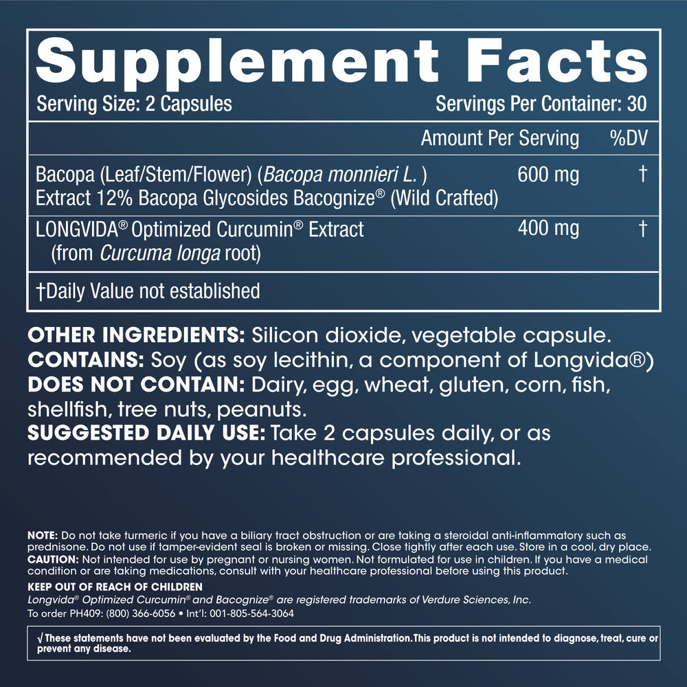 
                  
                    Optimized Curcumin for Brain and Focus Supplement Facts and Label Information
                  
                