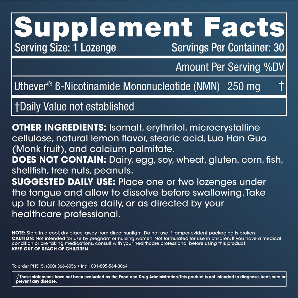 
                  
                    NMN Pro Lozenges Supplement Facts
                  
                