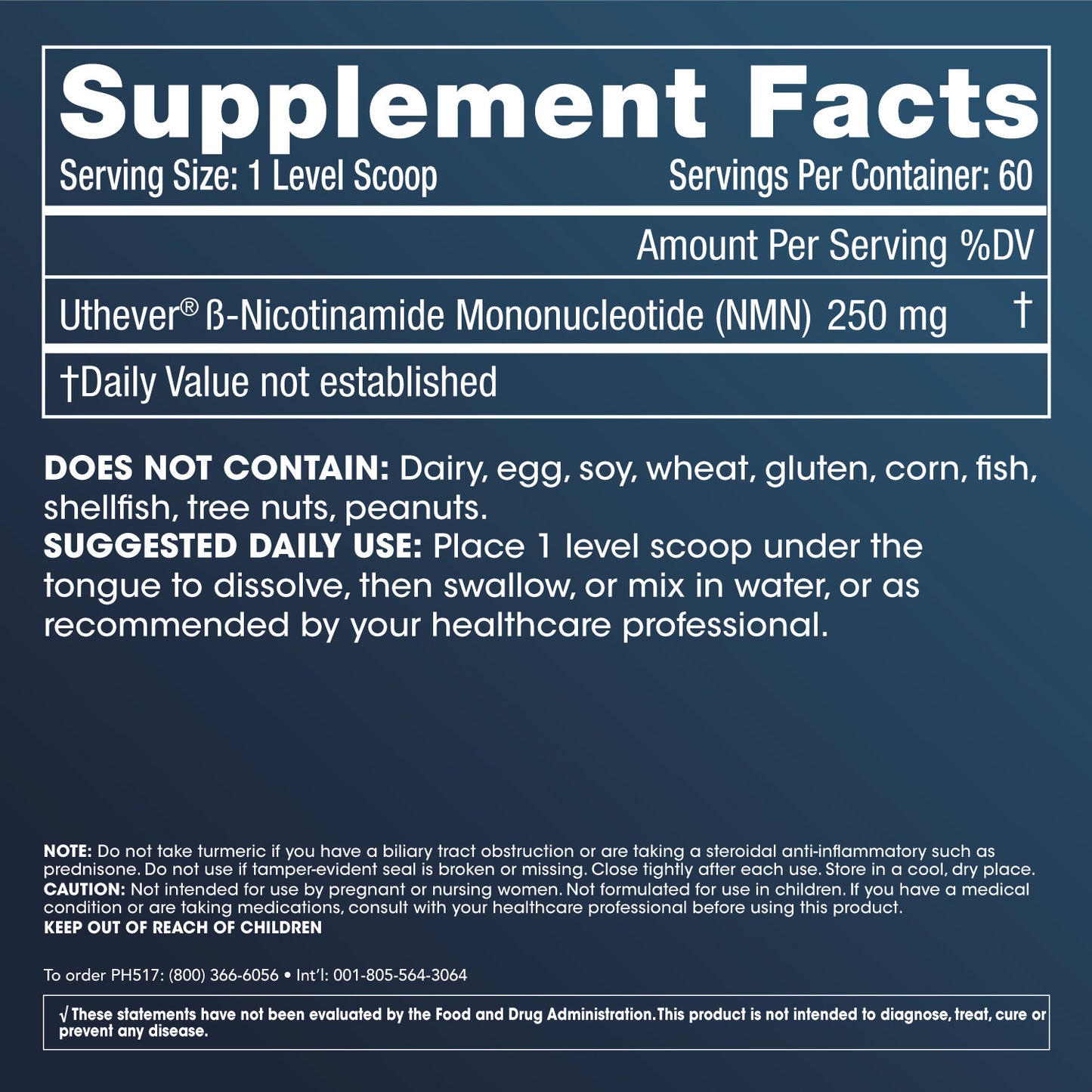 
                  
                    NMN Pro Powder Supplement Facts
                  
                