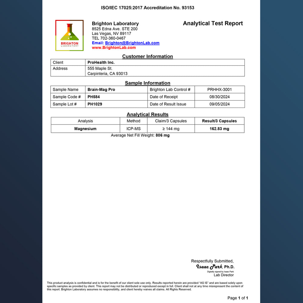 
                  
                    Brain-Mag Pro Magnesium L-Threonate Certificate of Analysis
                  
                