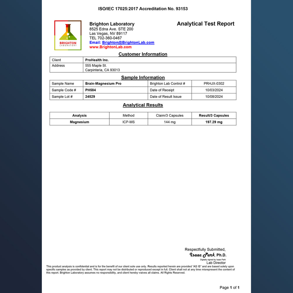 
                  
                    Brain-Mag Pro Magnesium L-Threonate Certificate of Analysis
                  
                