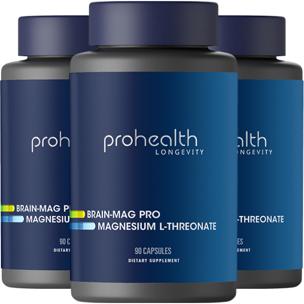 Brain-Mag Pro Magnesium L-Threonate - 90 capsules - 3 pack