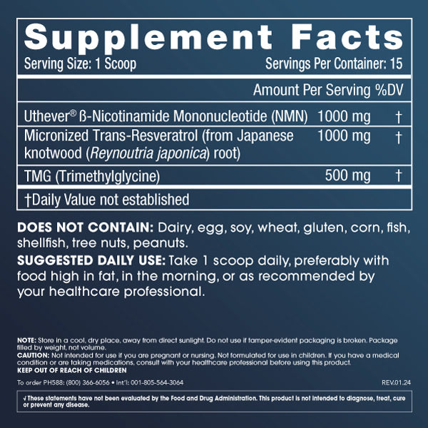 
                  
                    NMN Pro Complete Supplement Facts
                  
                