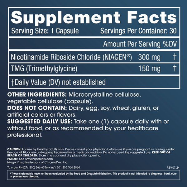 
                  
                    Nicotinamide Riboside Pro 300 Supplement Facts and Label Information
                  
                