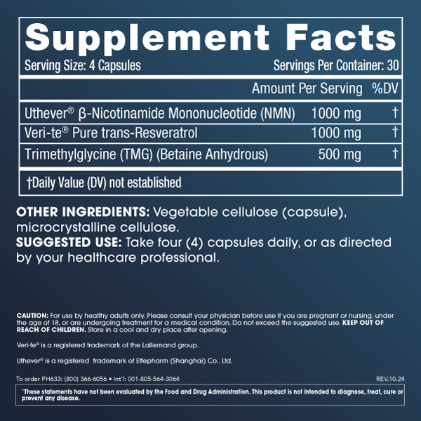 
                  
                    NMN Pro Complete Capsules Supplement Facts and Label Information
                  
                