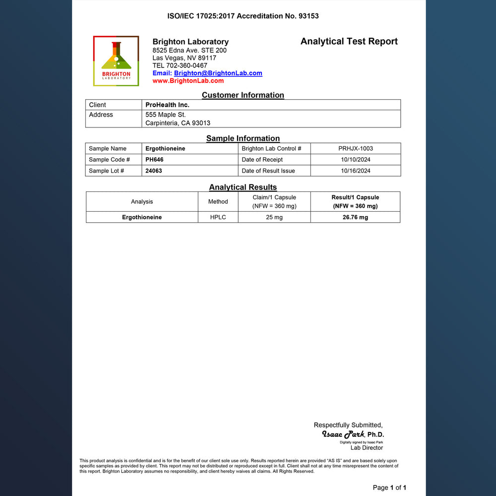 
                  
                    Ergothinoneine Certificate of Analysis
                  
                