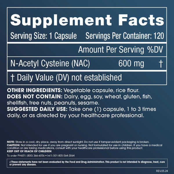 
                  
                    Pure N-Acetyl Cysteine Supplement Facts and Label Information
                  
                