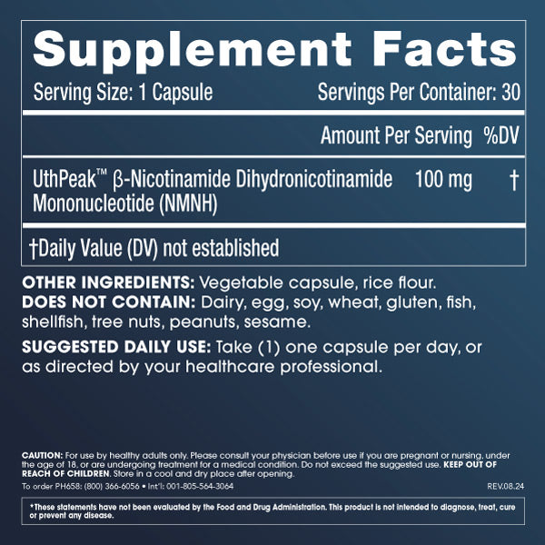 
                  
                    Pure NMNH Supplement Facts and Label Information
                  
                