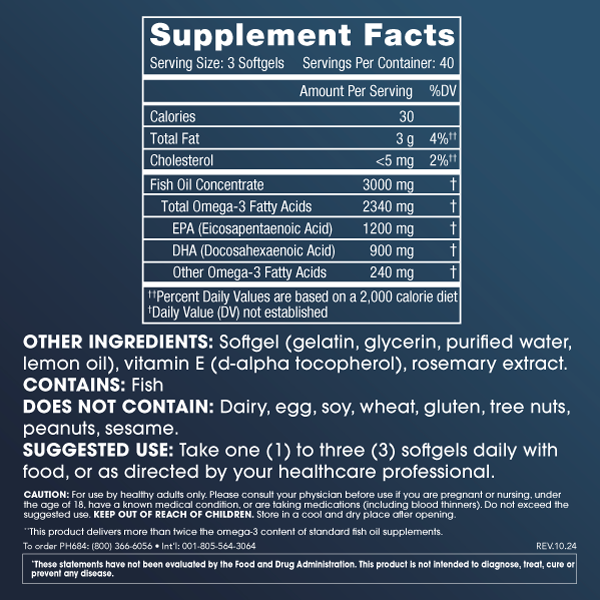 
                  
                    Extra Strength Omega-3 Fish Oil Supplements Facts
                  
                