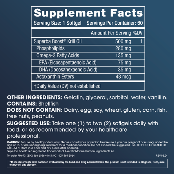 
                  
                    Pure Krill Oil Omega-3 Supplement Facts and Label Information
                  
                