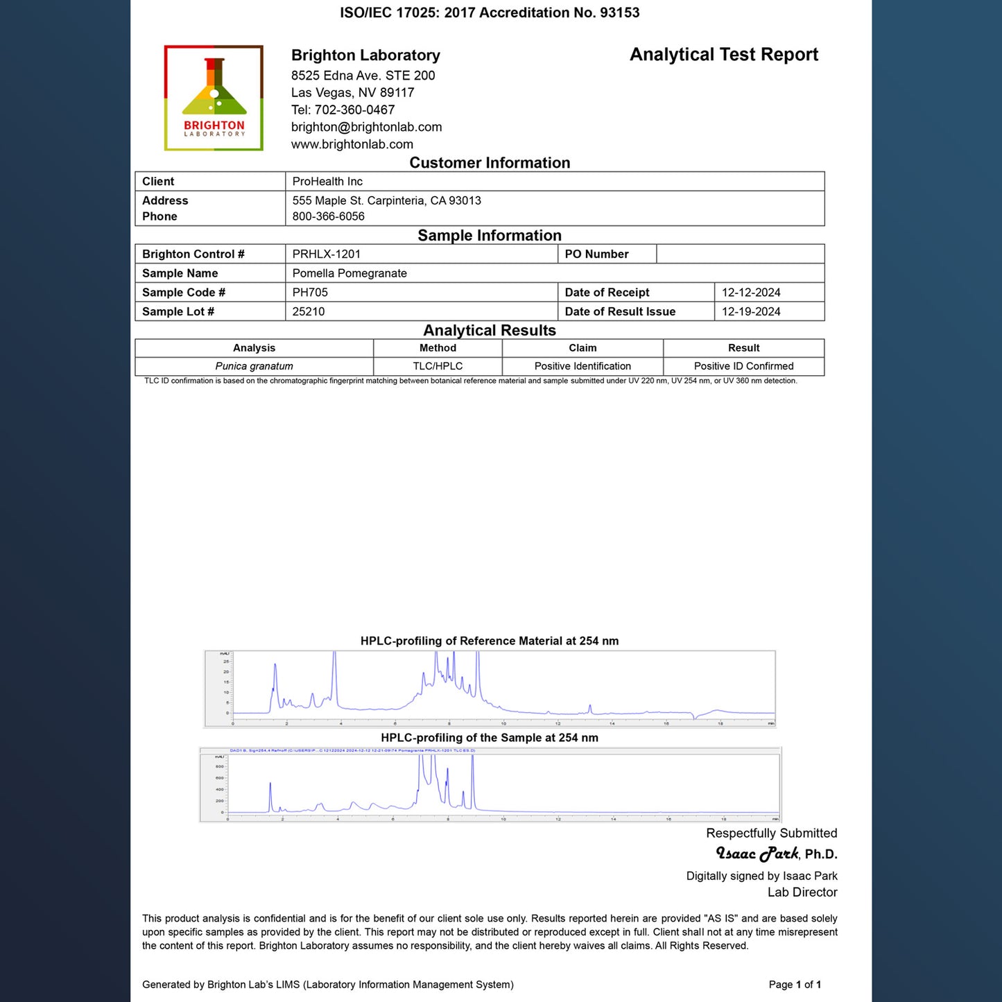 
                  
                    Full Spectrum Pomegranate Certificate of Analysis
                  
                